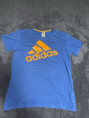 Adidas shirt blau orange - t-shirt,